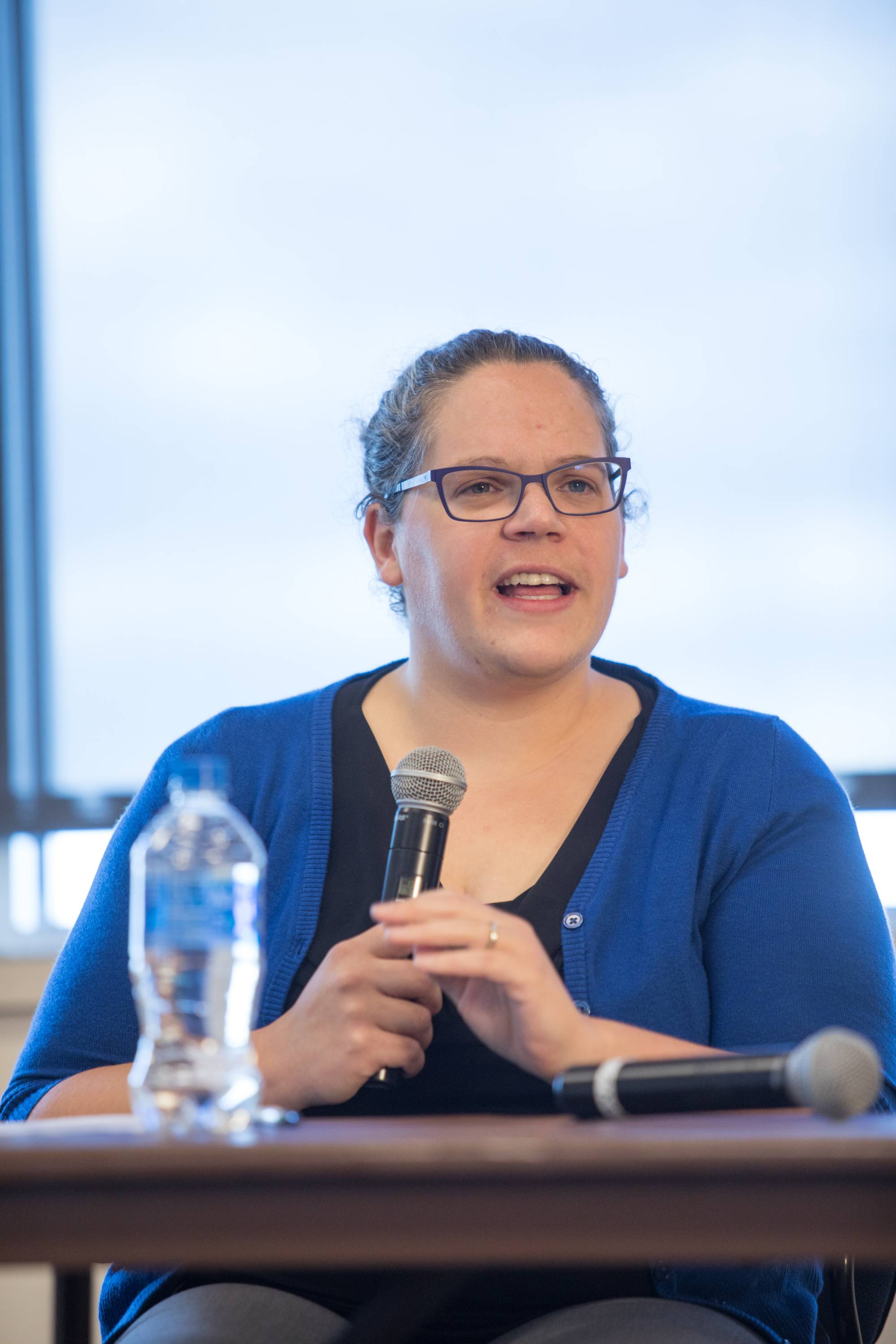 Rachael Orose speaking at the Fall 2018 Meijer Lecture
